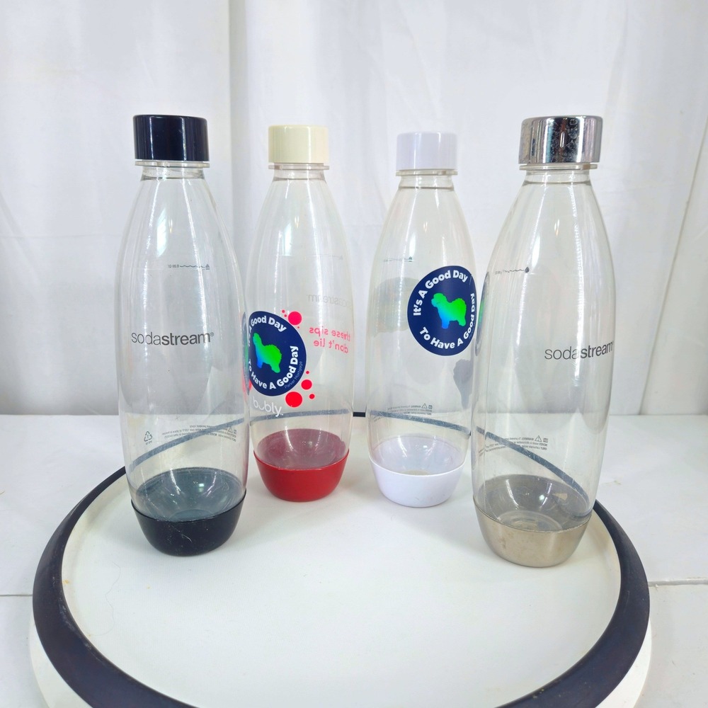 SodaStream Slim Carbonating Bottles Set of‎ 4 BPA Free 1L 0.89QT Multi-Color
